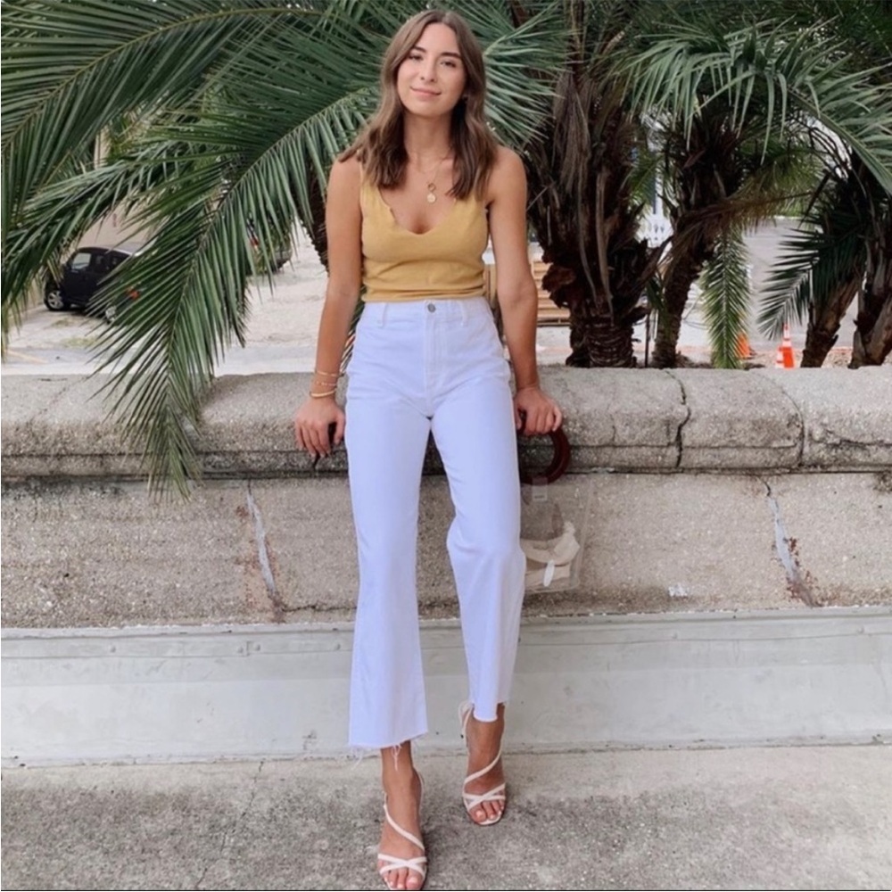 Boyish The Kirby Jeans Vertigo White Denim Jeans size 26  chic minimalist 90s